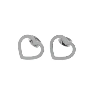 Sab Thin Open Heart Earrings