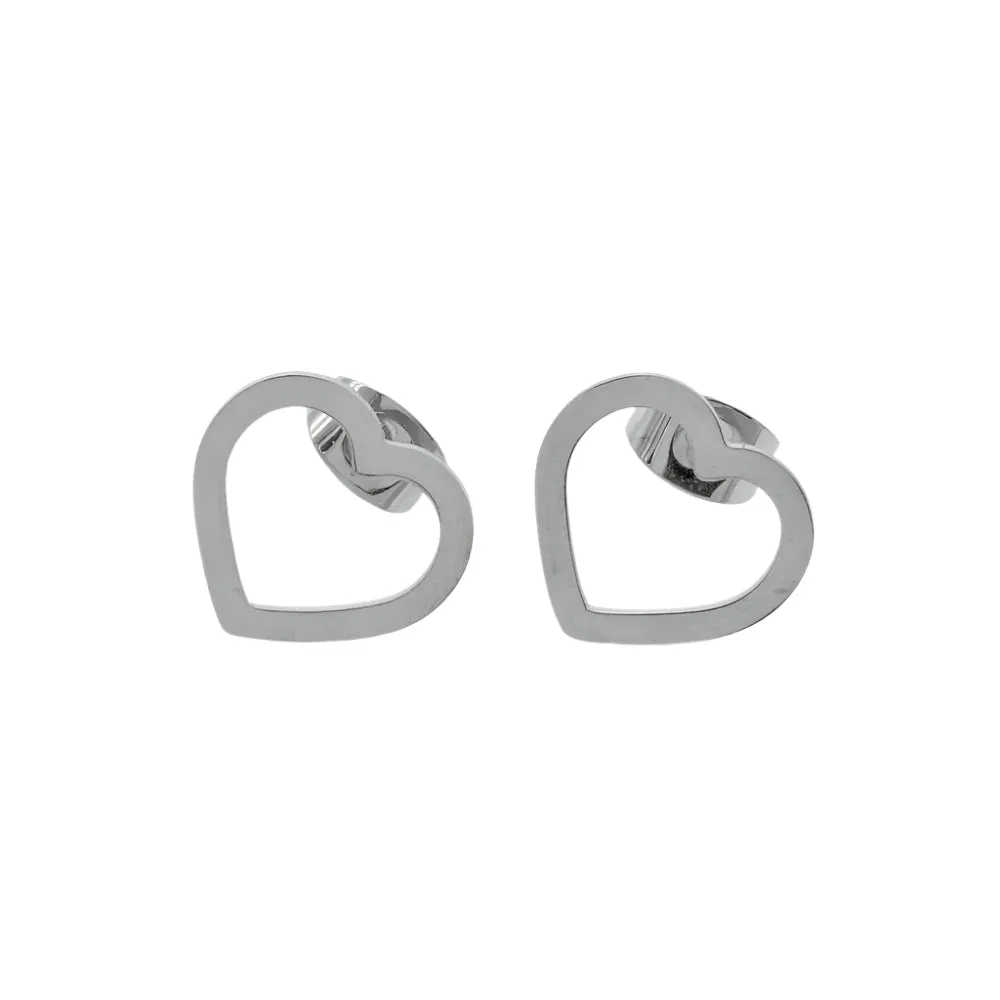 Sab Thin Open Heart Earrings