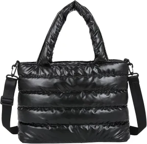 Sling Bag For Women Large Quilted Shoulder Bag Carryall Puffer Hobo Bag For Family Friends Travel College F