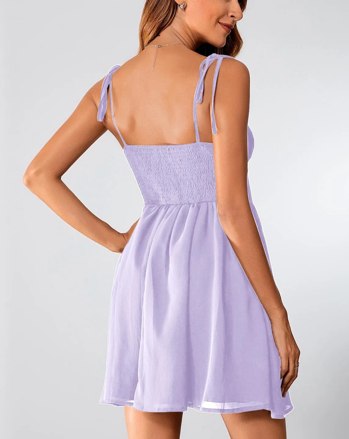SOLY HUX Women's Corset Dress Cami Dresses Spaghetti Strap Flared Prom Dress Cocktail Party Short Summer Dress