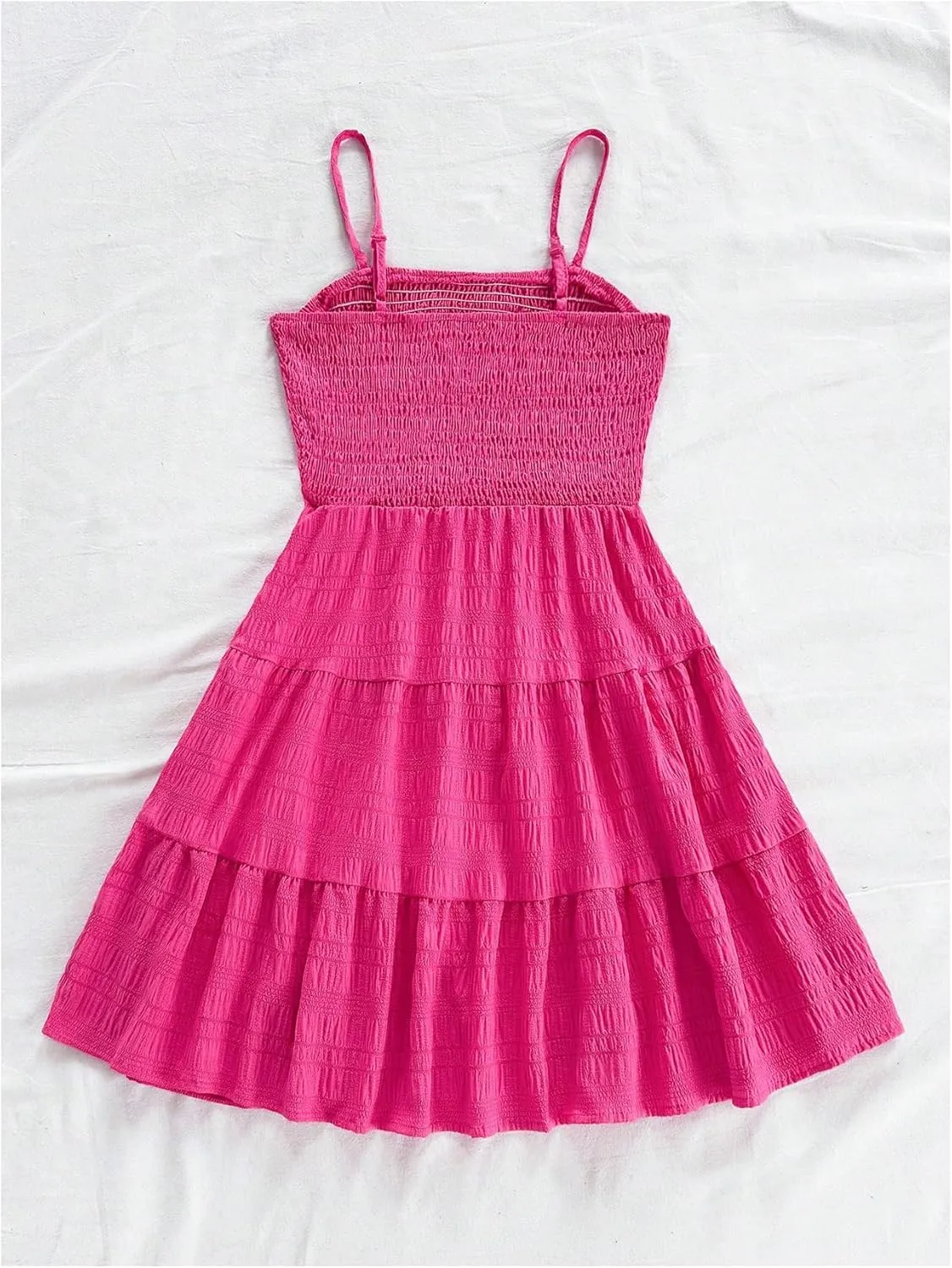 SOLY HUX Women's Sundress Smock Cami Mini Dress Sleeveless Swing A Line Short Dresses Casual Cute Summer Dresses