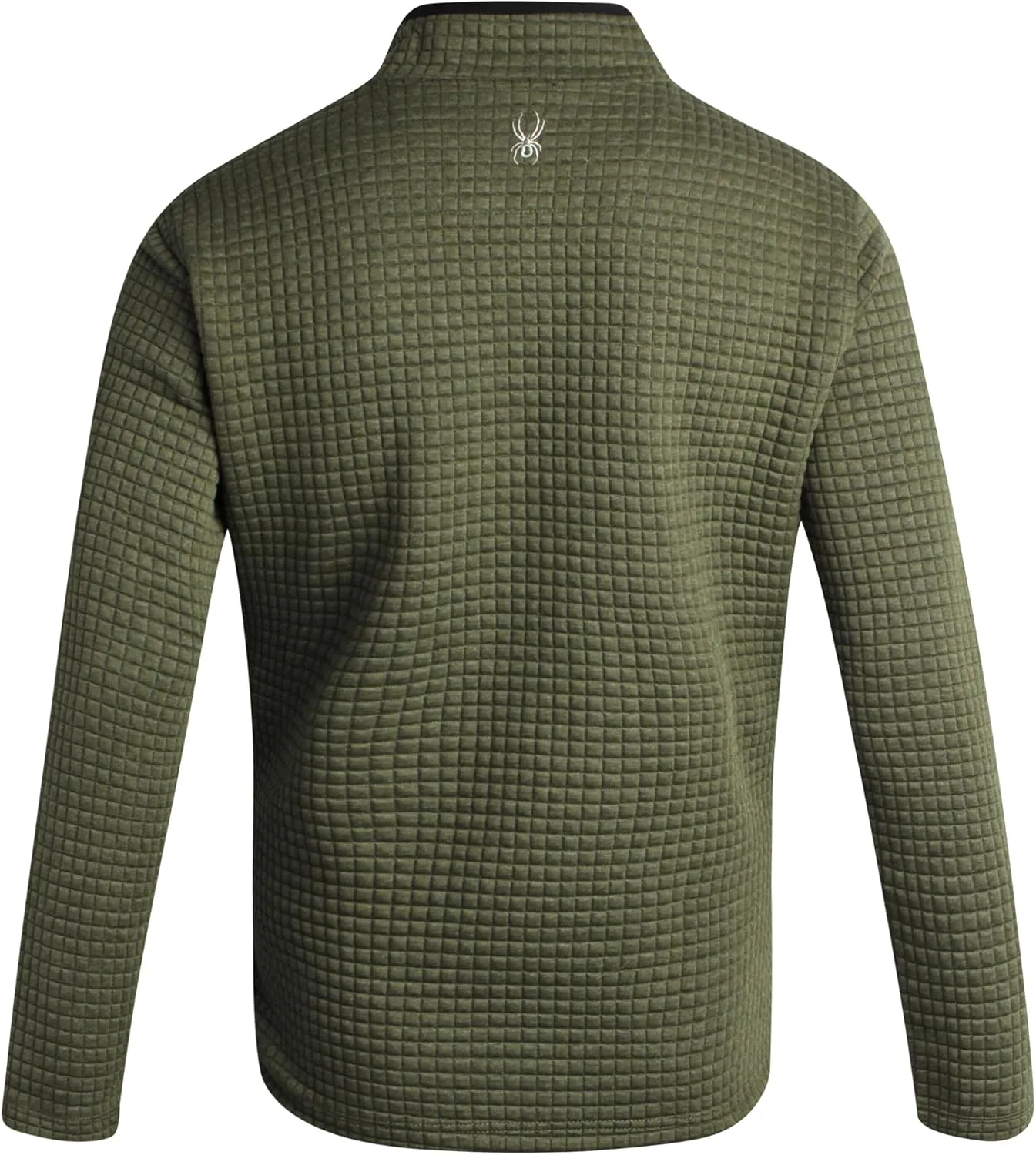 Spyder Mens Quarter Zip Pullover Sweatshirt - Grid Fleece Sweater Workout Shirts for Men - Quarter Zip Pullover Men Apparel