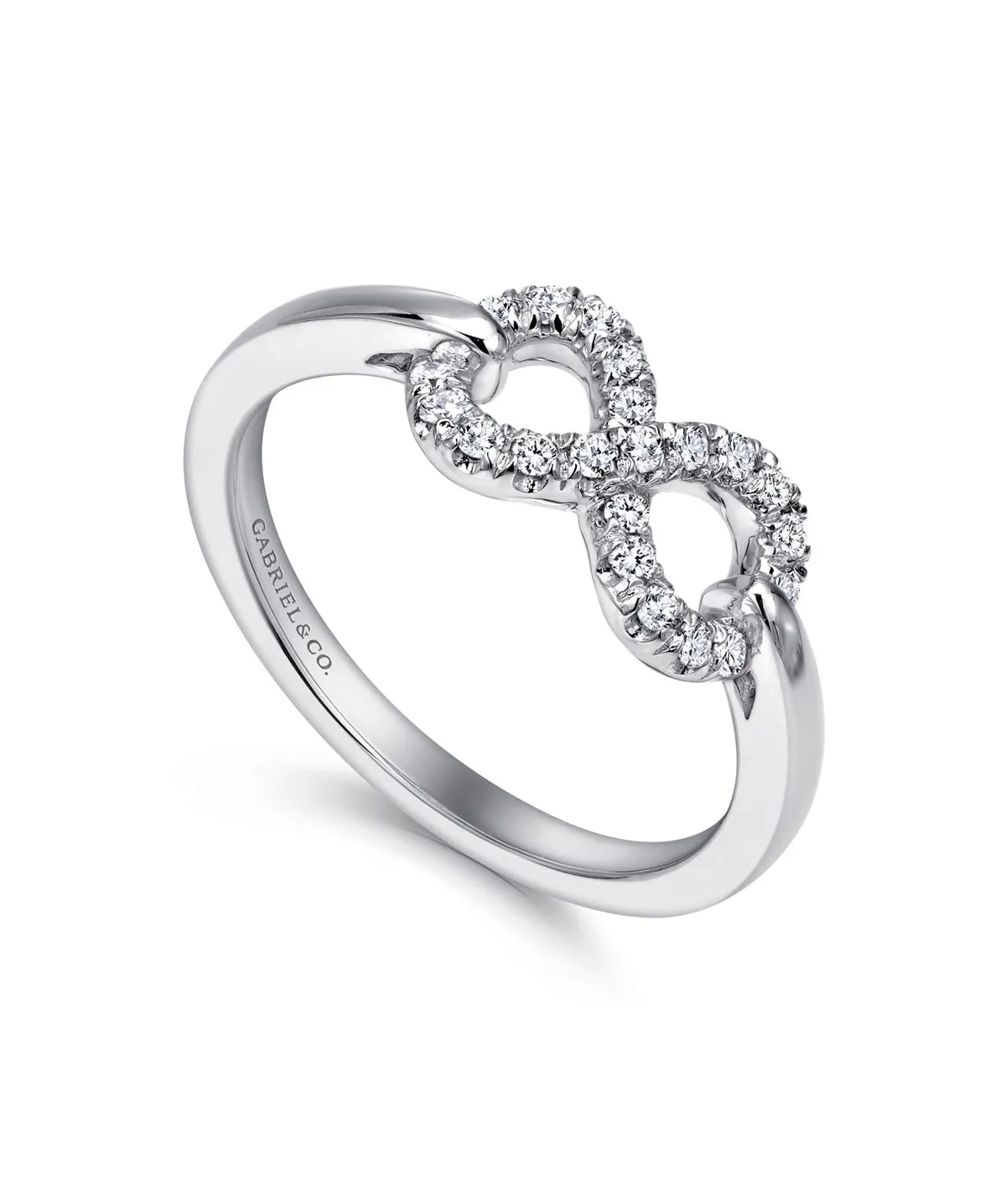 Sterling Silver White Sapphire Infinity Ring