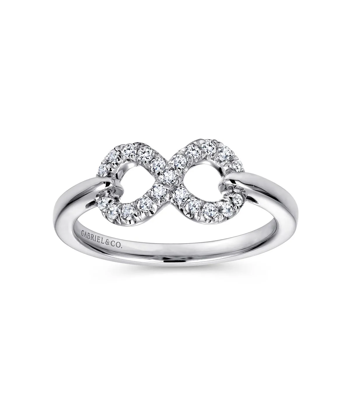 Sterling Silver White Sapphire Infinity Ring