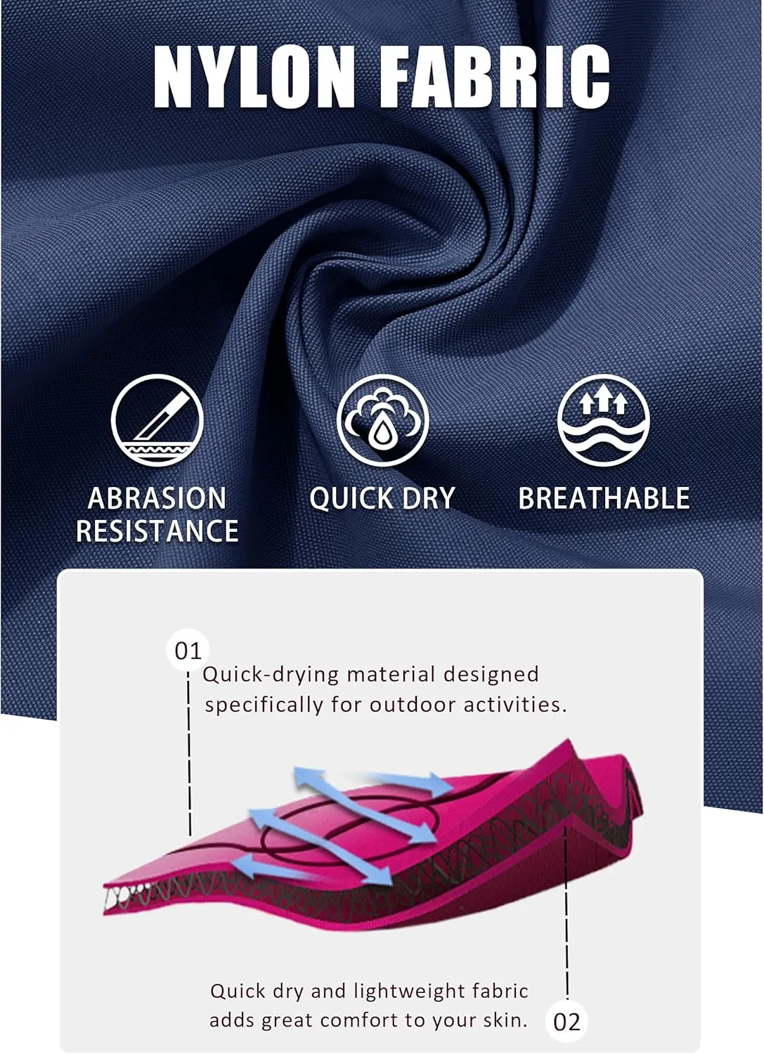 TACVASEN Men's Convertible Long Sleeve Fishing Shirts Quick Dry Button Up Tactical Shirts for Work Safari Hiking