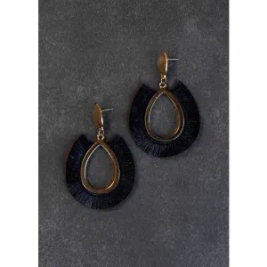 The Navy Tassel Earrings