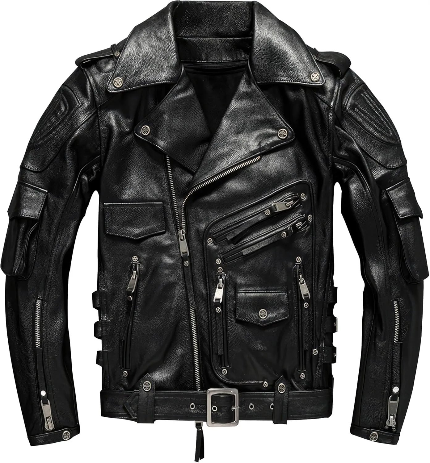 The Next Motorcycle Vintage Brown Autumn Jacket Men Diagonal Zipper Natural Thick Cowhide Genuine Leather Jackets