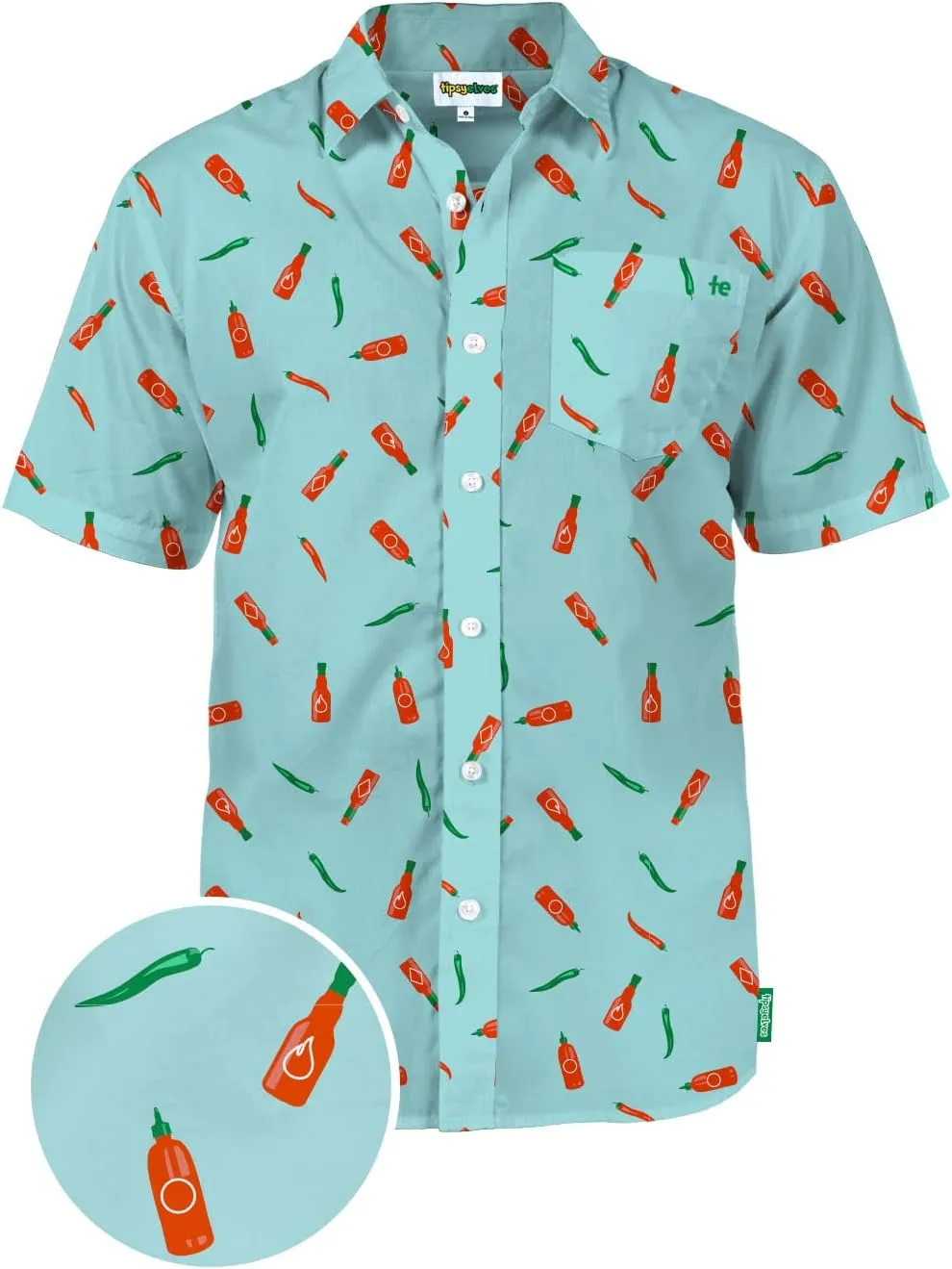 Tipsy Elves Hawaiian Shirts for Men - Mens Casual Beach Summer Shirts - Stretch Fabric with Modern Fit