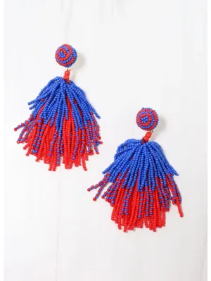 Tipsy Tassel Beaded Earrings