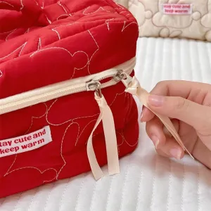 Toiletry Bag for Women Men, Makeup Cosmetic Bag Travel Organizer Travel Bag Large Capacity (Red)