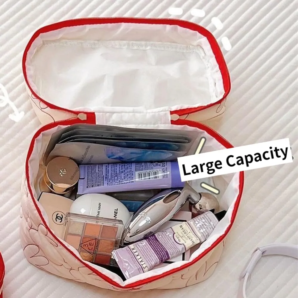 Toiletry Bag for Women Men, Makeup Cosmetic Bag Travel Organizer Travel Bag Large Capacity (Red)