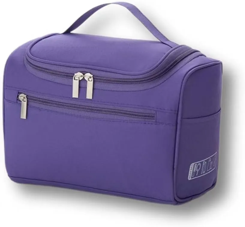 Toiletry Bag for Women Men,Travel Organizer Travel Bag Large Capacity Tote Bag Handbag (Purple)