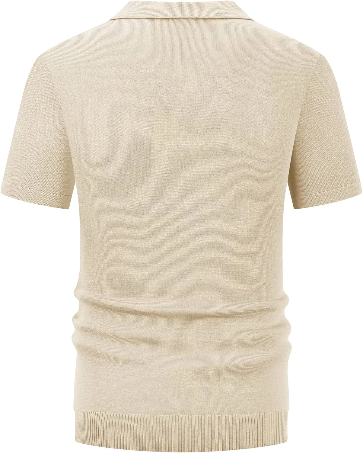 V VALANCH Mens Knit Polo Shirts Short Sleeve Vintage Sweater Polo Summer Casual Shirts Golf Pullover