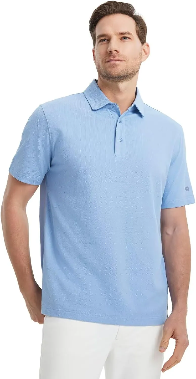 VEBOON Polo Shirts for Men Short Sleeve Cotton Blend Athletic Performance Classic Regular Fit Golf Shirts