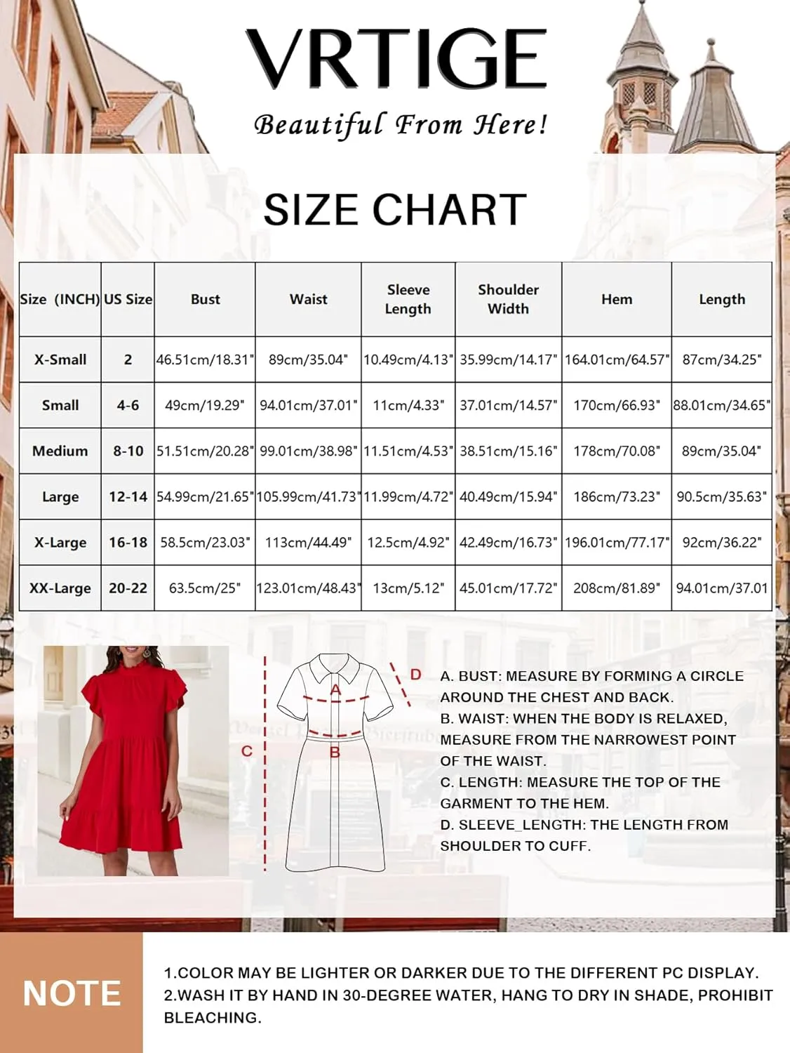 Vrtige Women's Frill Mock Neck Ruffle Cap Sleeve Flowy Hem A-Line Mini Short Dress