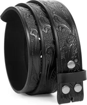 WERFORU Western Leather Belt Strap for Men Women Cowboy Western Belts without Buckle Men Western Leather Belt Jeans