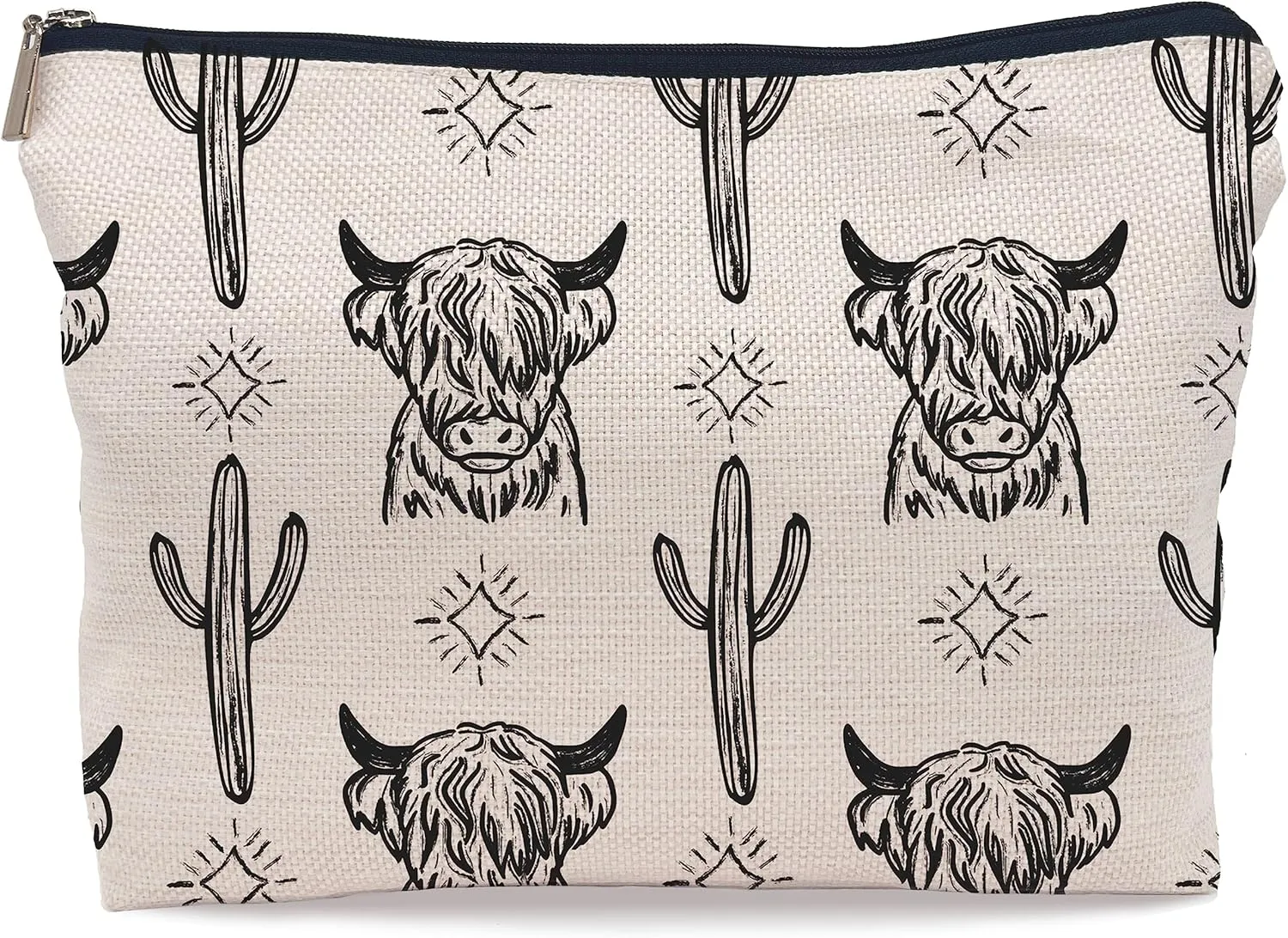 Western Cow Makeup Bag,Western Cow Gifts For Women,Cowgirl Stuff For Women,Cowgirl Gifts