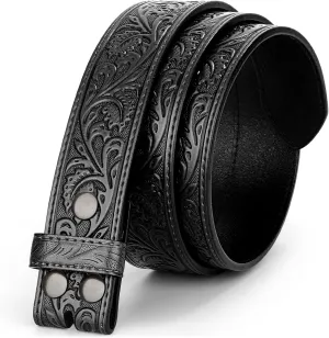 Western Leather Belt Strap for Men Women Cowboy Cowgirl Leather Mens Belts for Jeans Birthday Christmas Belt Gifts