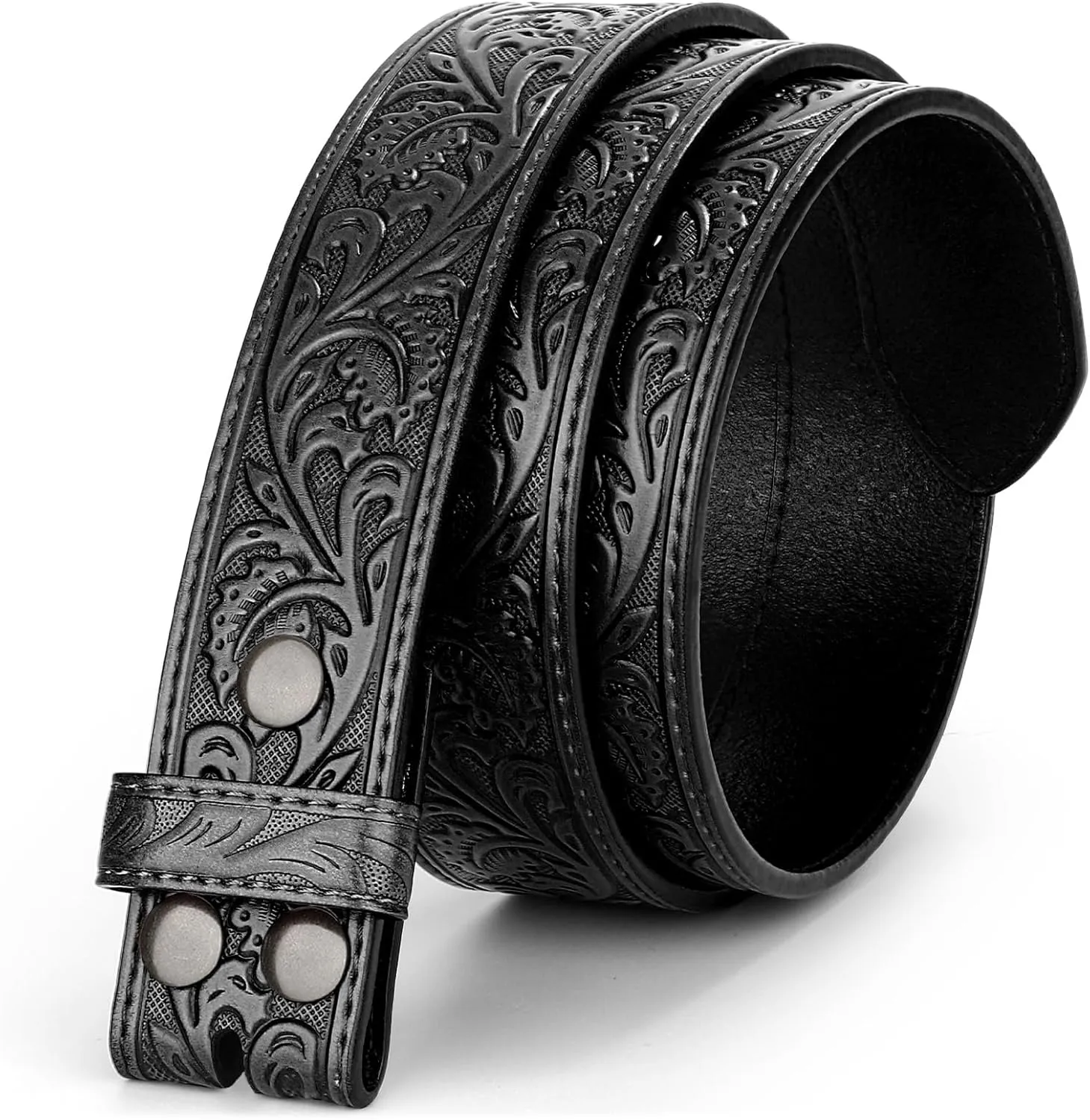 Western Leather Belt Strap for Men Women Cowboy Cowgirl Leather Mens Belts for Jeans Birthday Christmas Belt Gifts
