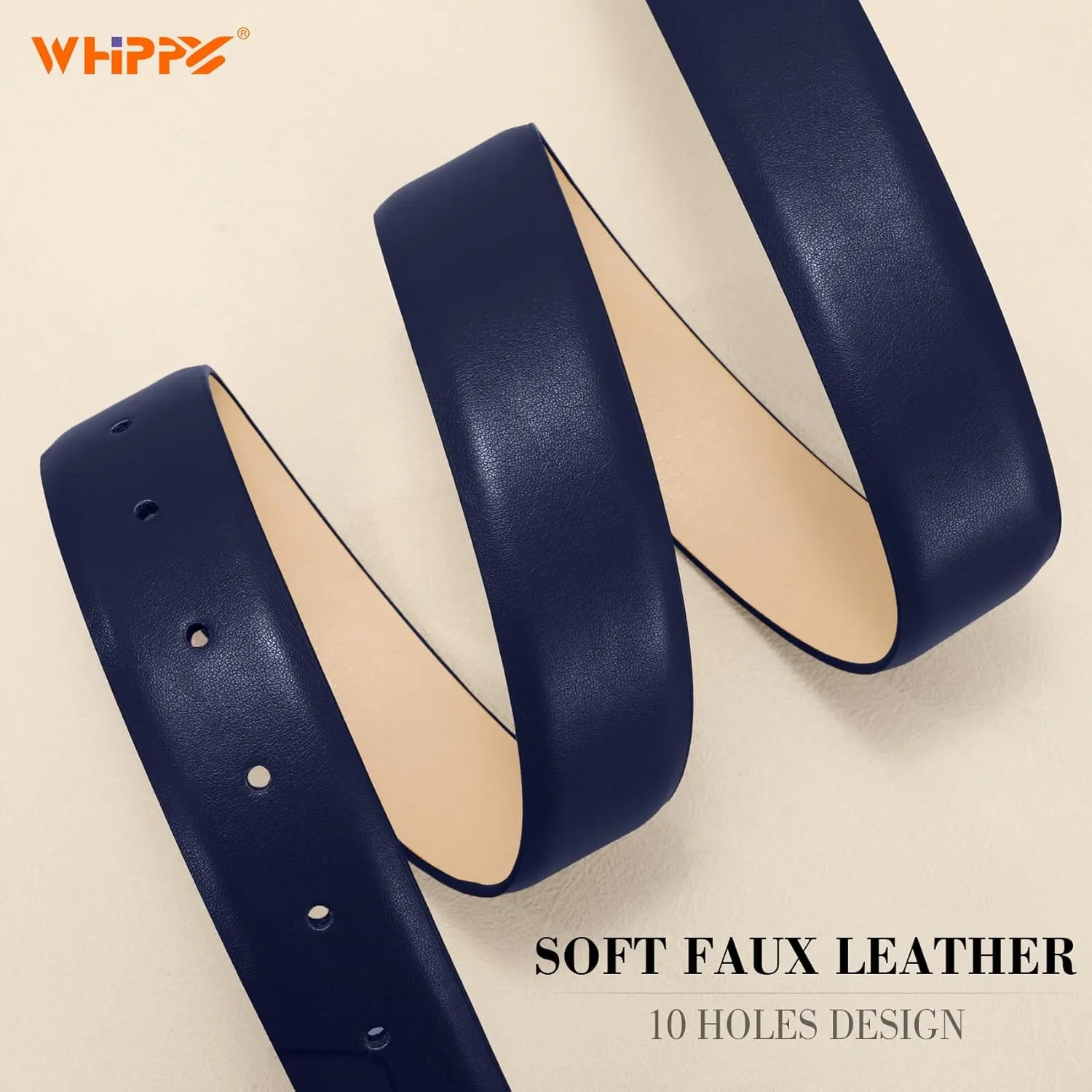 WHIPPY Women Leather Belts for Jeans Pants Dress Fashion Gold Buckle Ladies Waist Belt Casual Women Belts