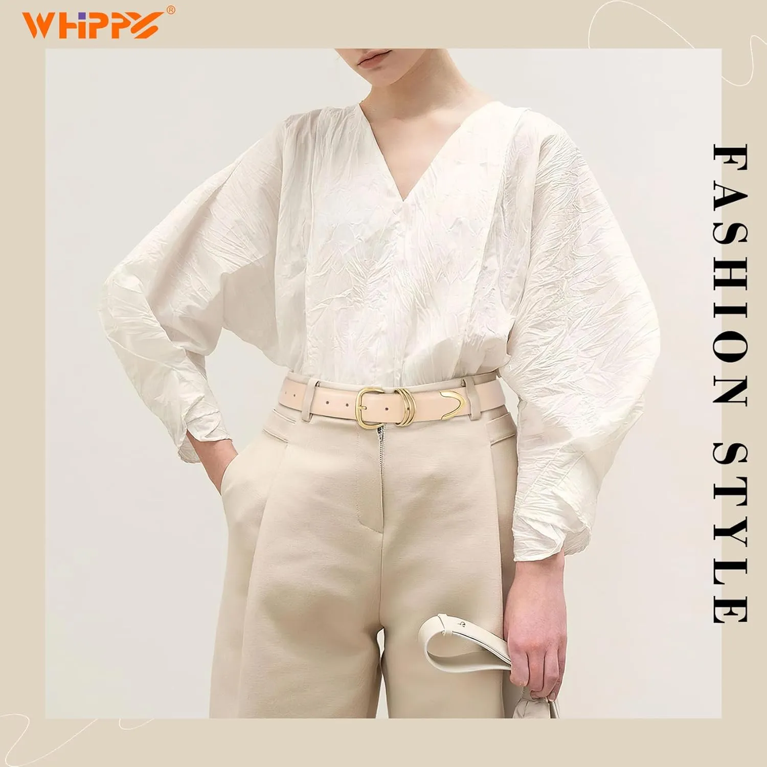 WHIPPY Women Leather Belts for Jeans Pants Dress Fashion Gold Buckle Ladies Waist Belt Casual Women Belts