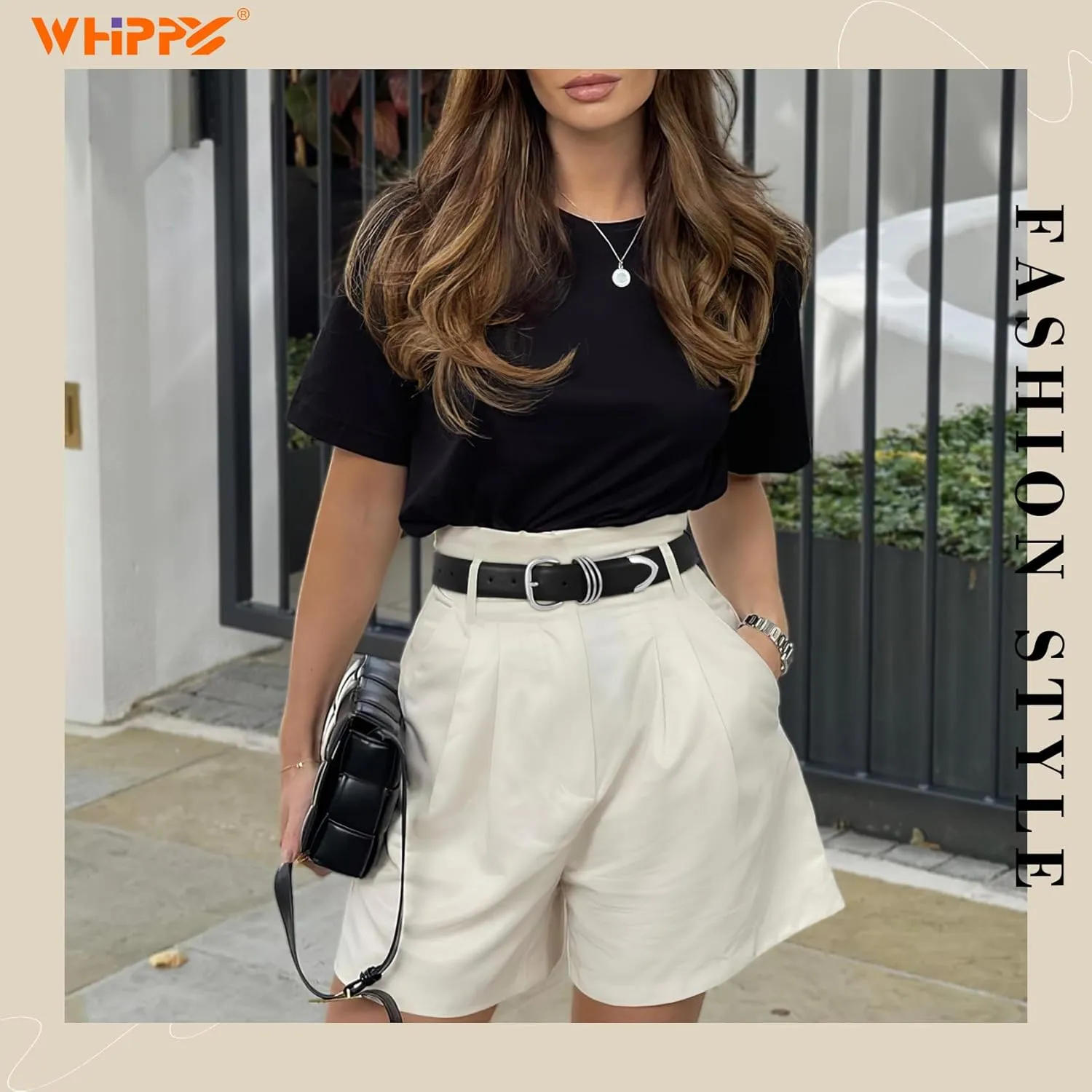 WHIPPY Women Leather Belts for Jeans Pants Dress Fashion Gold Buckle Ladies Waist Belt Casual Women Belts