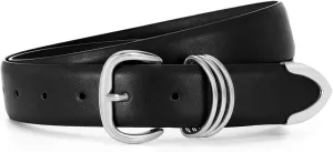 WHIPPY Women Leather Belts for Jeans Pants Dress Fashion Gold Buckle Ladies Waist Belt Casual Women Belts