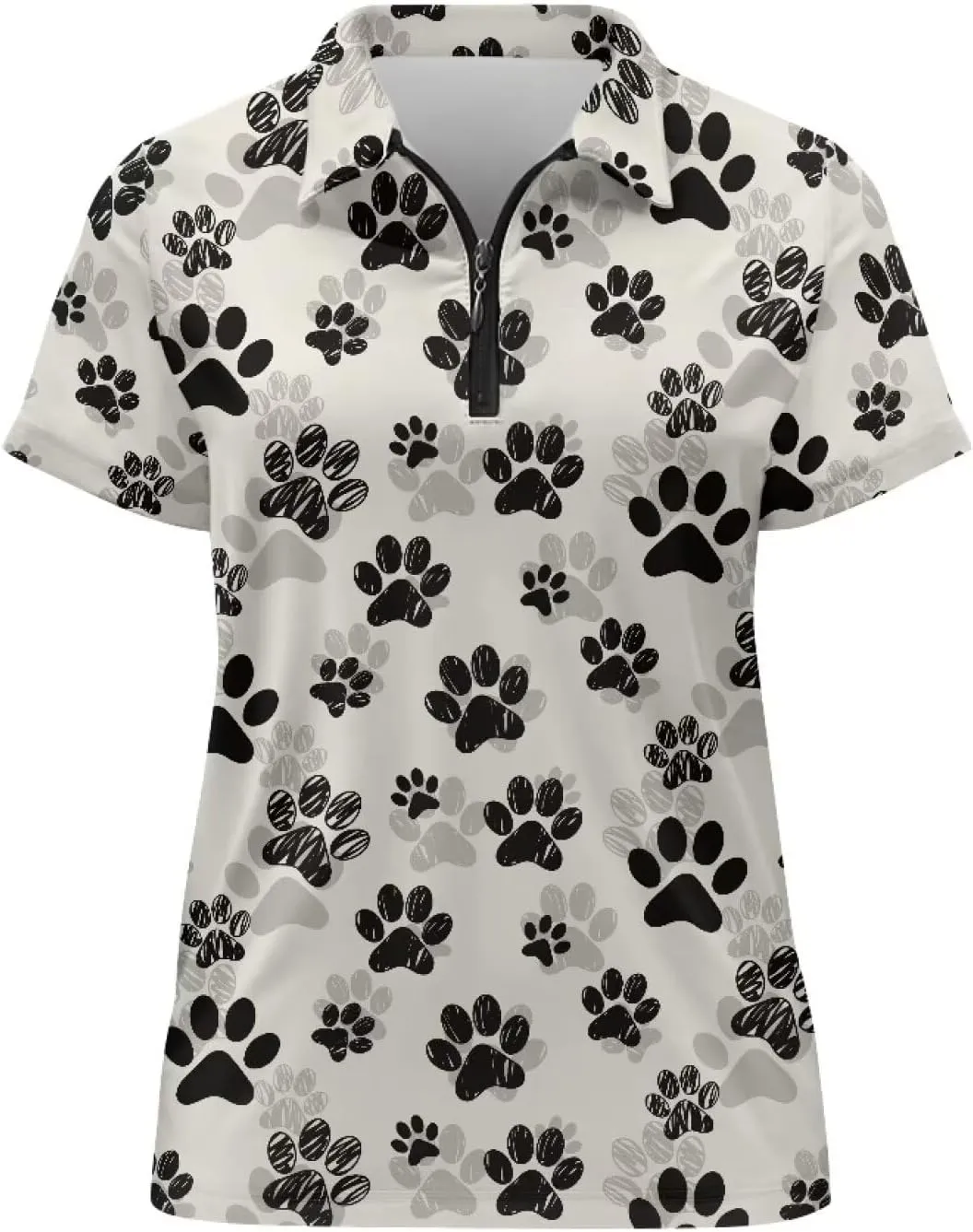 Women's Short Sleeve Golf Tennis Shirts Lightweight Zip Up Quick Dry Workout Pullover Tops Polo Shirts XS-2XL