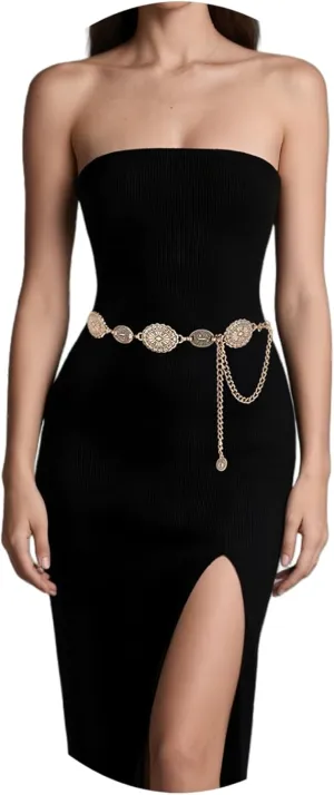 YGR Western Belts for Woman Cowgirl Metal Concho Chain Belts for Dresses Jeans Trousers Country Concert Outfit