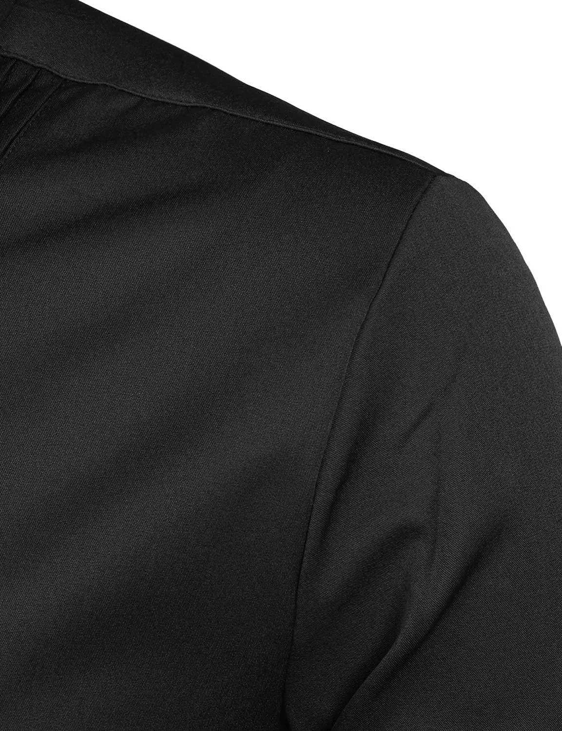 ZEROYAA Mens Slim Fit Long Sleeve Tuxedo Dress Shirts/Prom Performing Shirts