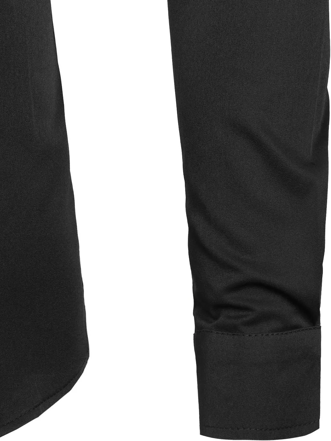 ZEROYAA Mens Slim Fit Long Sleeve Tuxedo Dress Shirts/Prom Performing Shirts