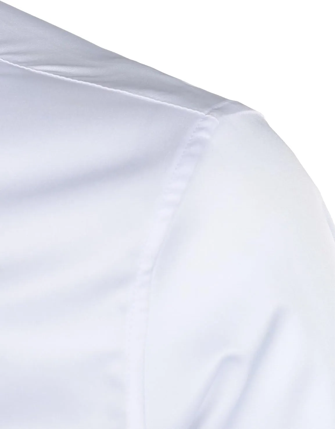 ZEROYAA Mens Slim Fit Long Sleeve Tuxedo Dress Shirts/Prom Performing Shirts