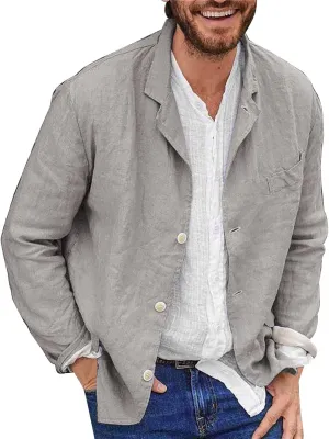 ZYXTIM Men's Casual Blazer Sport Coat Long Sleeve Button Down Lightweight Slim Casual Business Work Jackets Coat Plus Size